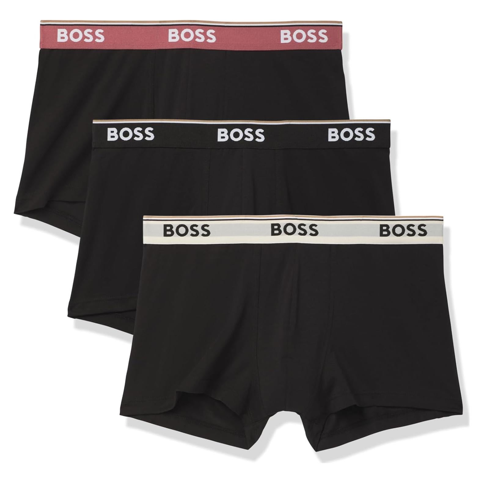 BOSS Paquete de 3 Bóxers de Algodón Elástico Corte Regular