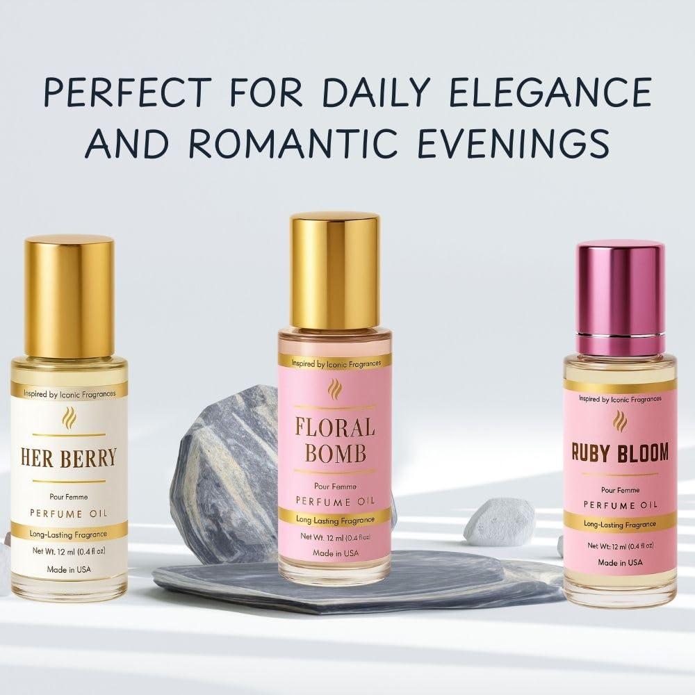 Set de Aceites de Perfume para Mujeres Bloom & Bomb 3 x 12 ml