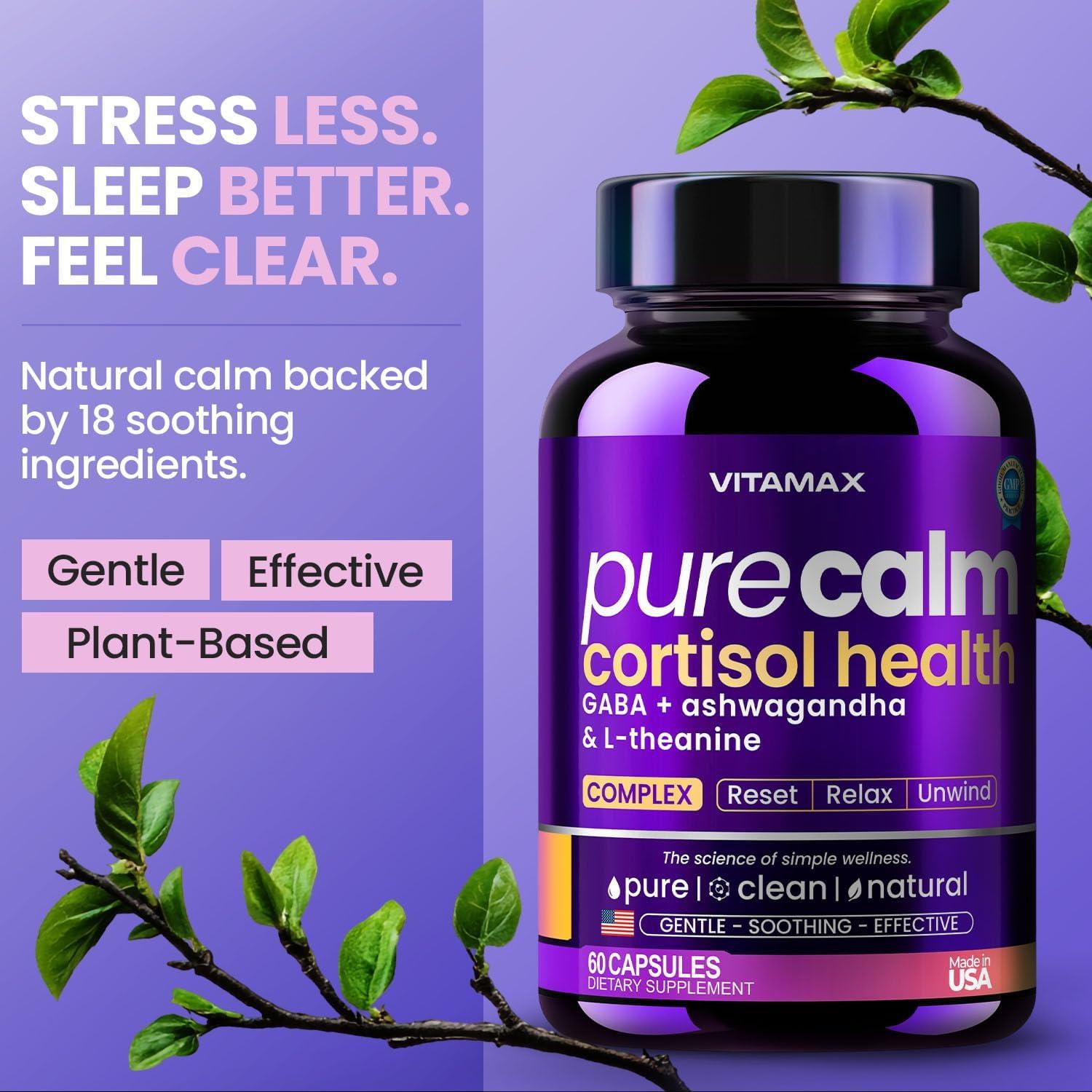 Suplemento Pure Calm Vitamax 60 Cápsulas - Relajación y Estado de Ánimo