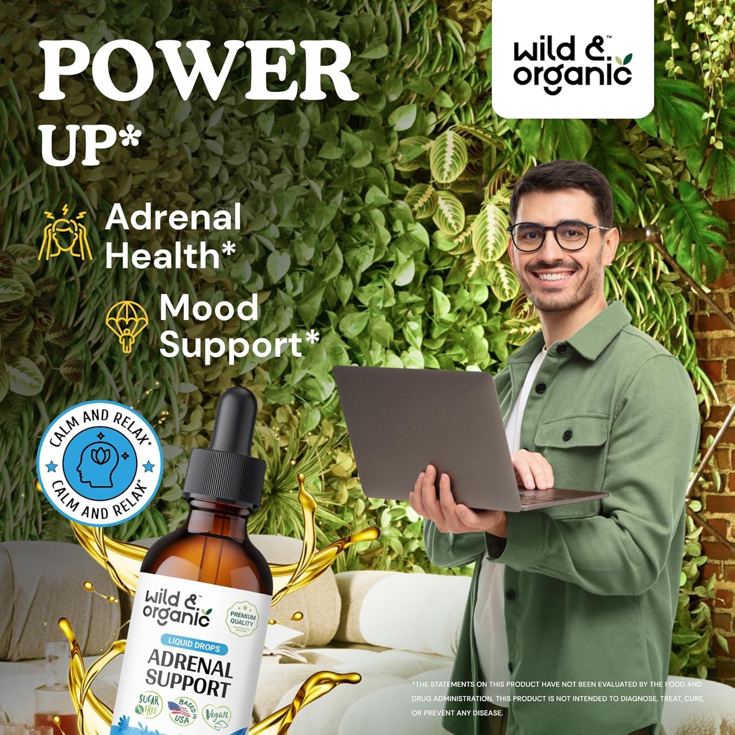 Tintura de Soporte Adrenal Silvestre y Orgánico 59 ml - Vegano