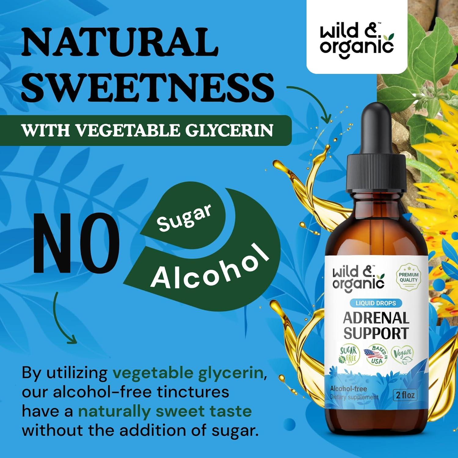 Tintura de Soporte Adrenal Silvestre y Orgánico 59 ml - Vegano