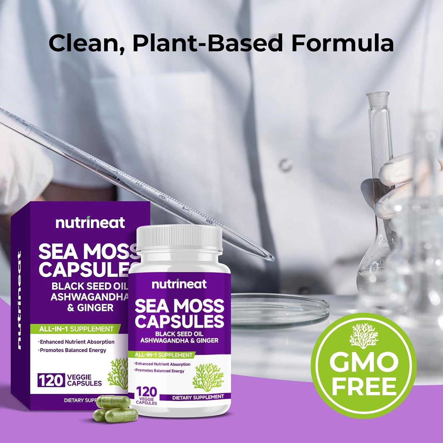 Cápsulas de Musgo Marino NutriNeat 120 Unidades Suplemento Natural