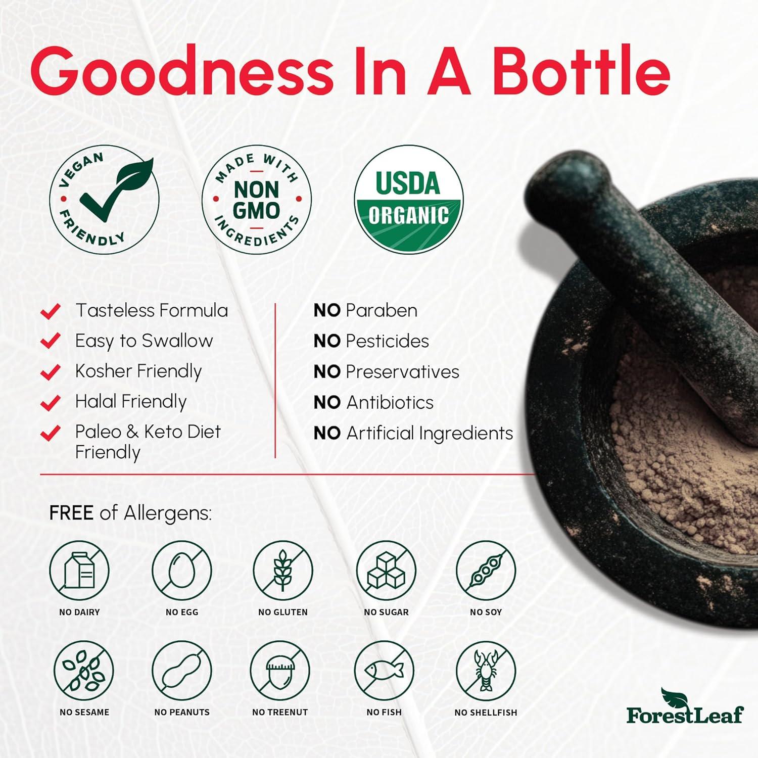 Cápsulas de Vinagre de Sidra de Manzana Orgánico 1200mg - Forest Leaf