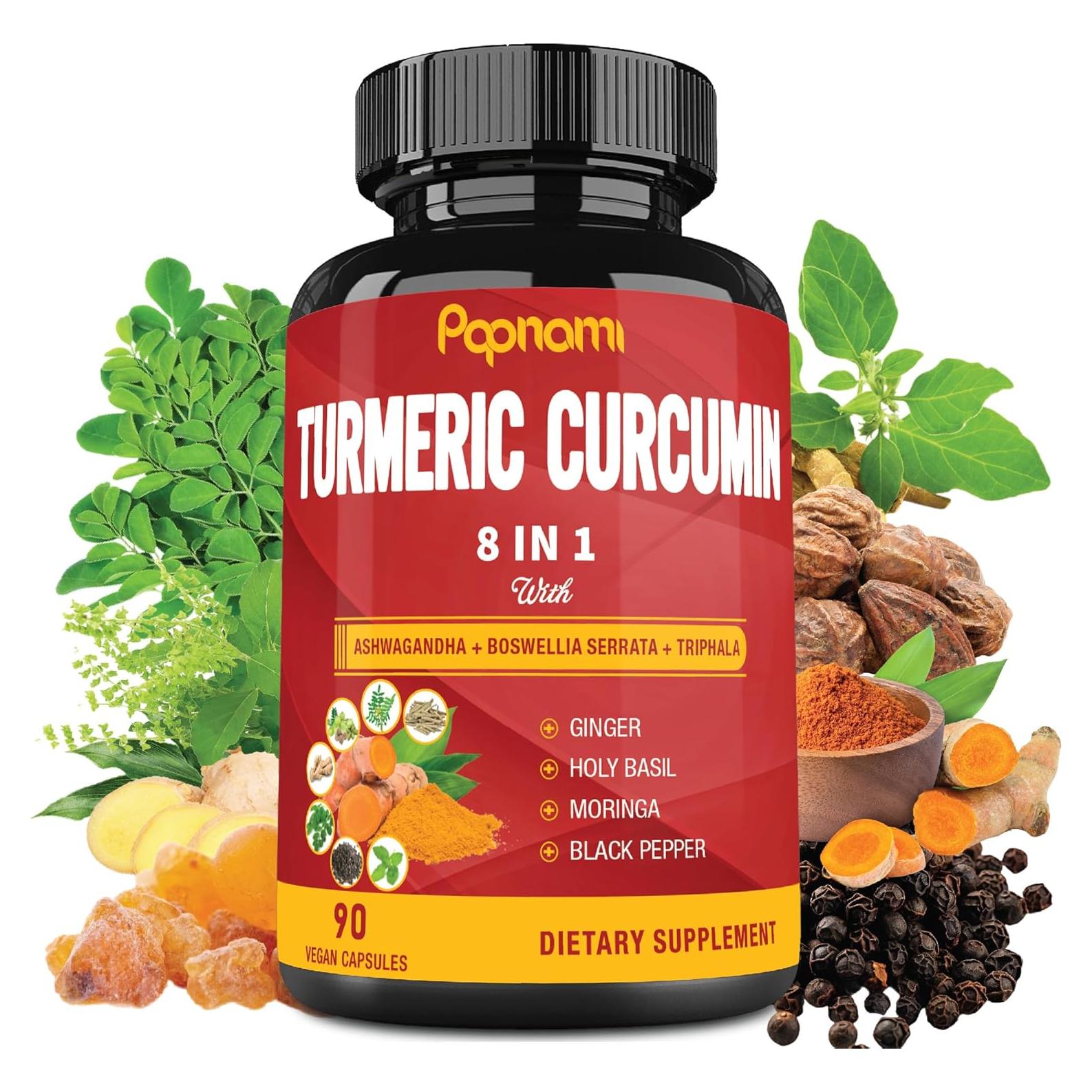 Cápsulas de Cúrcuma y Curcumina Papnami - 90 Unidades - Soporte Inmunidad y Articulaciones