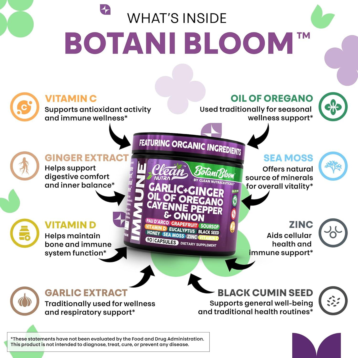 Clean Nutraceuticals Suplemento Vegano 90 Cápsulas Ajo Jengibre