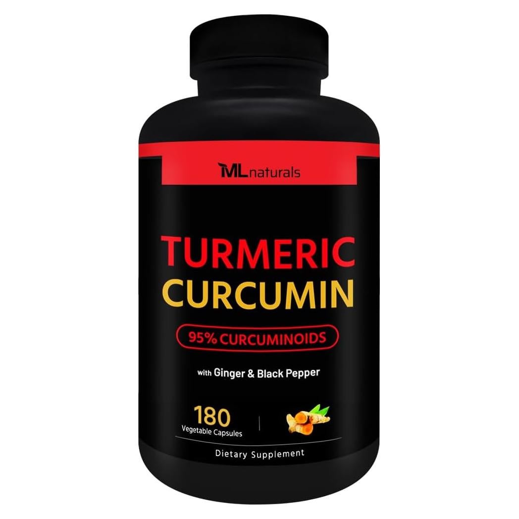 Cápsulas de Cúrcuma Orgánica ML Naturals 180 Unidades 1800 mg