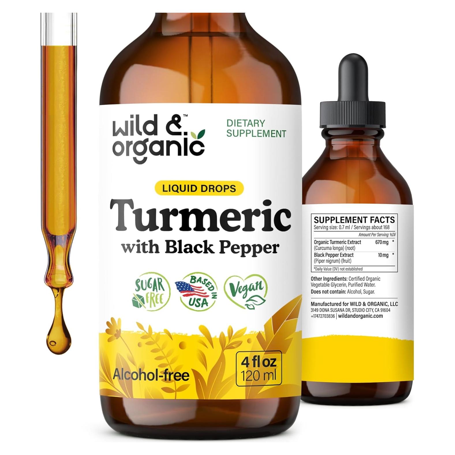 Tintura de Cúrcuma Orgánica Silvestre 118 ml - Soporte Movilidad