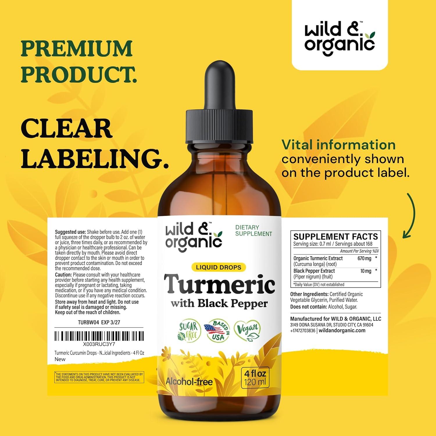 Tintura de Cúrcuma Orgánica Silvestre 118 ml - Soporte Movilidad