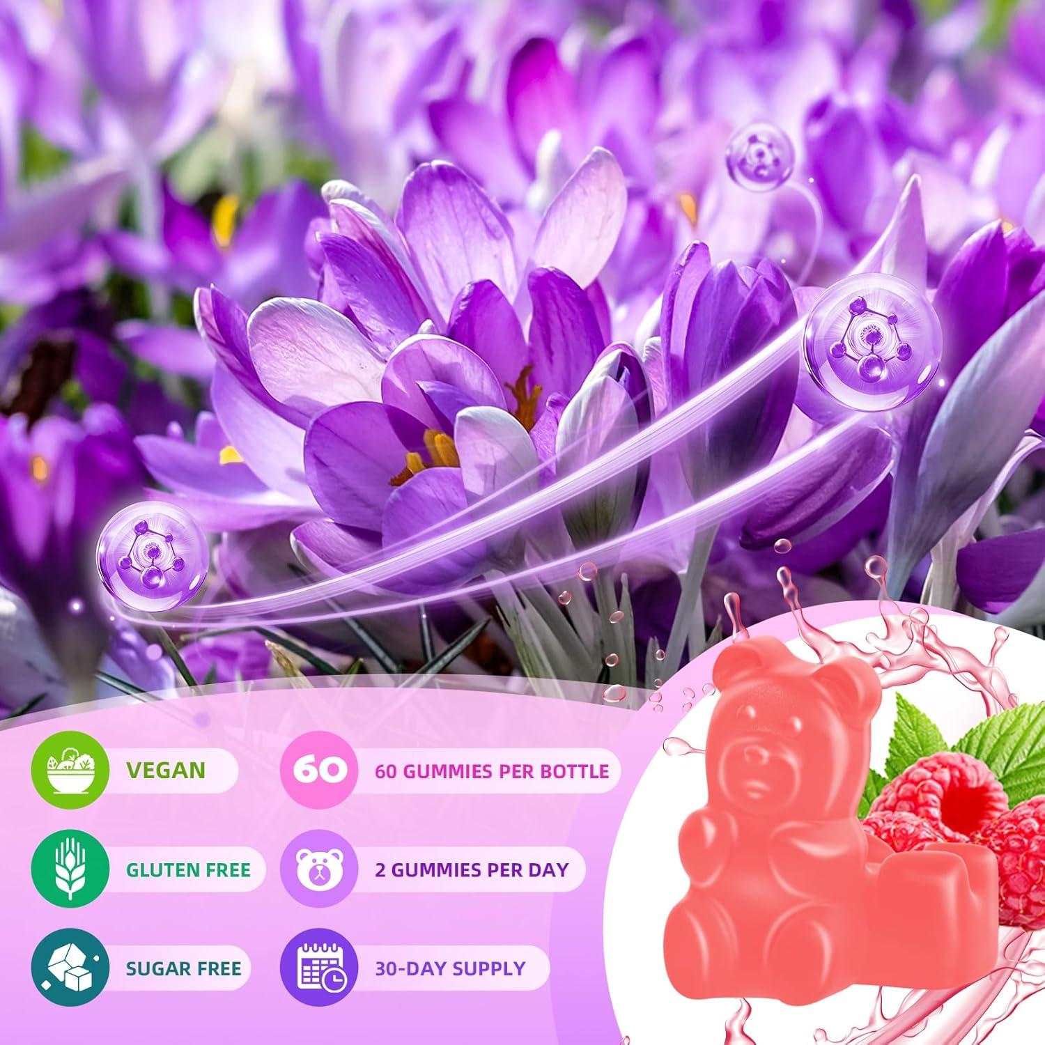 Gomitas de Azafrán BVIVLOO 120 Unidades Sabor Frambuesa