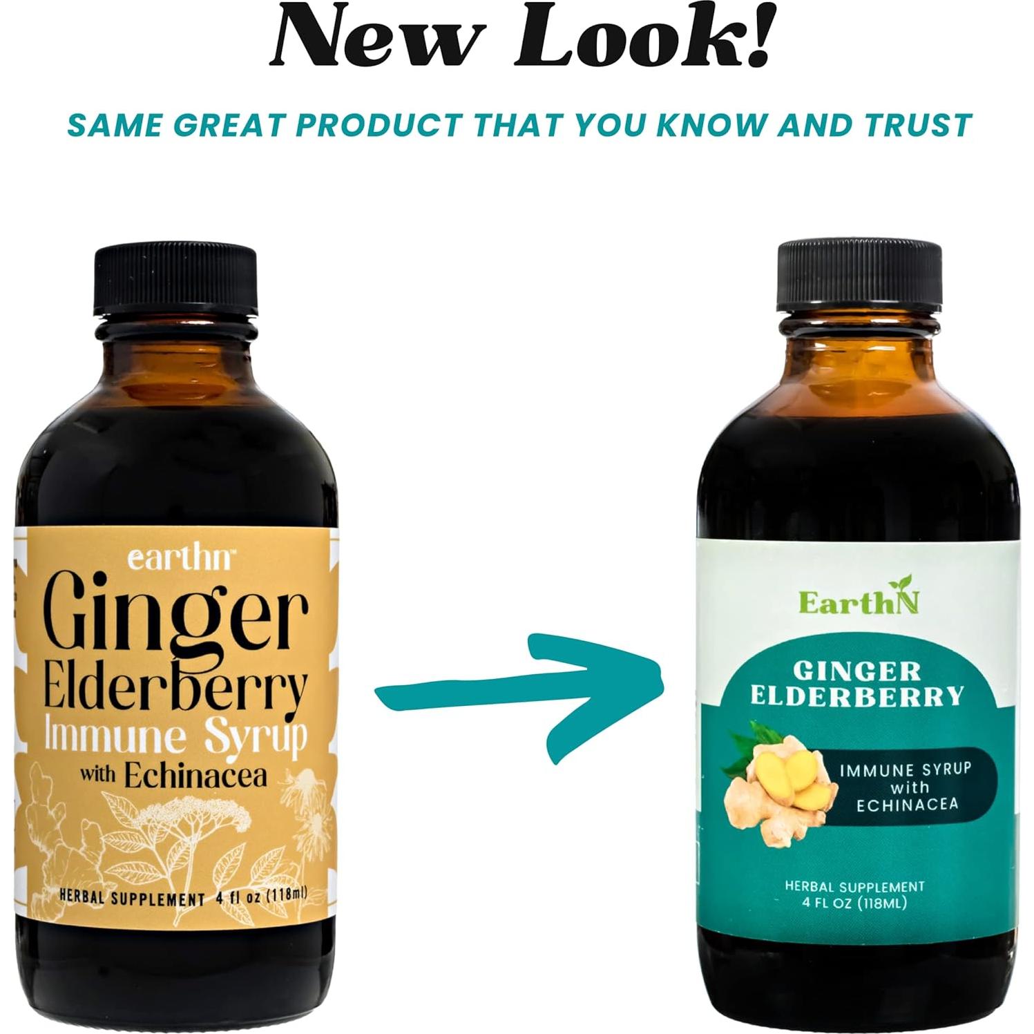 Jarabe Inmunidad Earthn Jengibre y Saúco 118ml Vitamina C