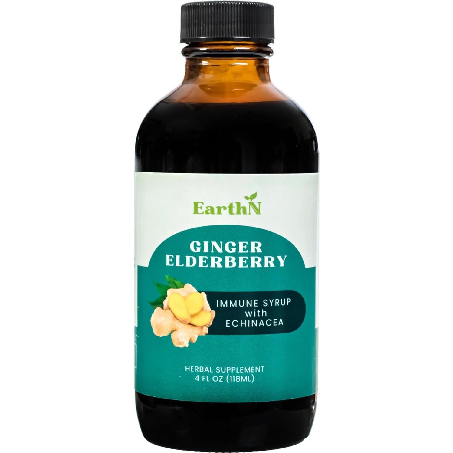 Jarabe Inmunidad Earthn Jengibre y Saúco 118ml Vitamina C