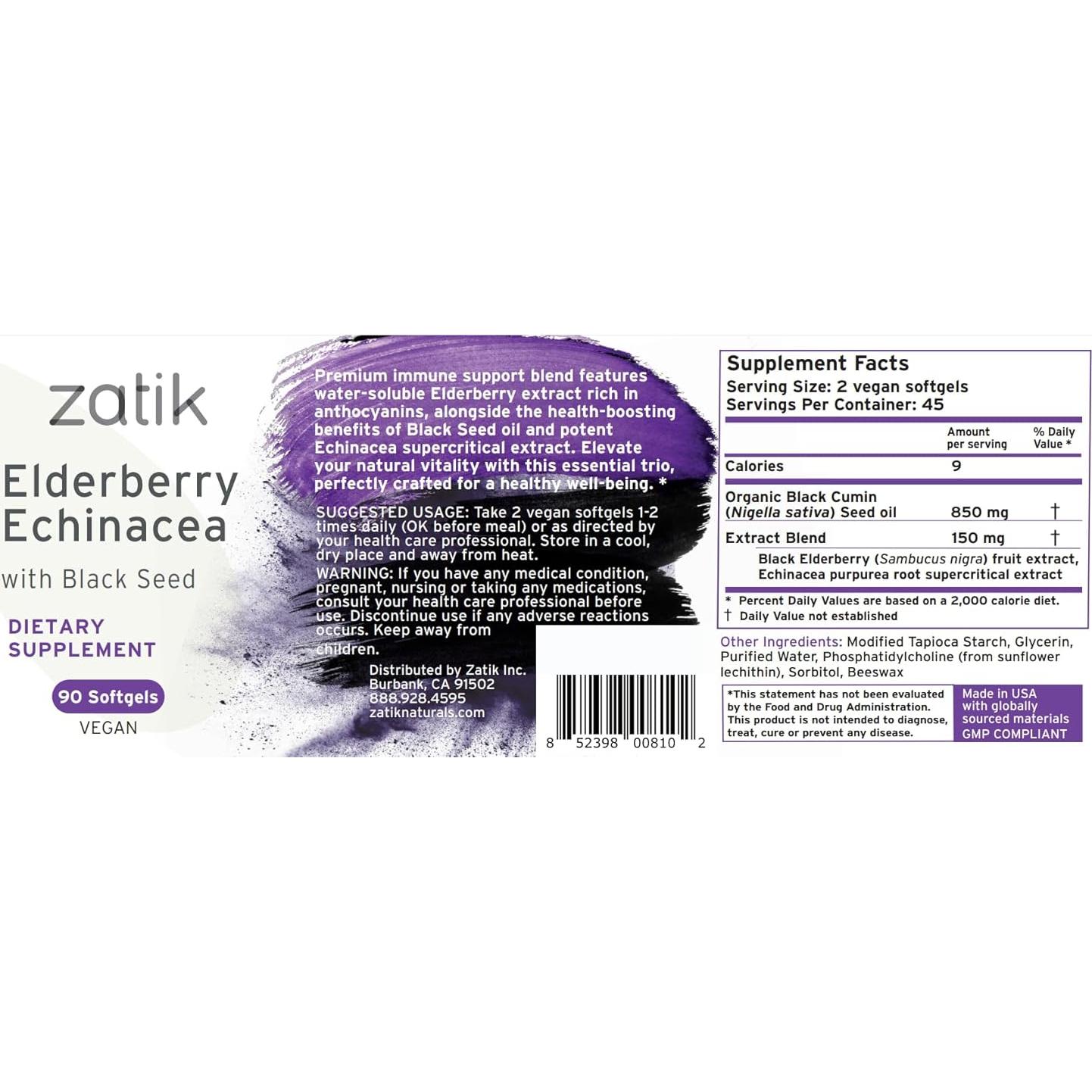 Suplemento Inmunológico Zatik Naturals 90 Cápsulas Veganas