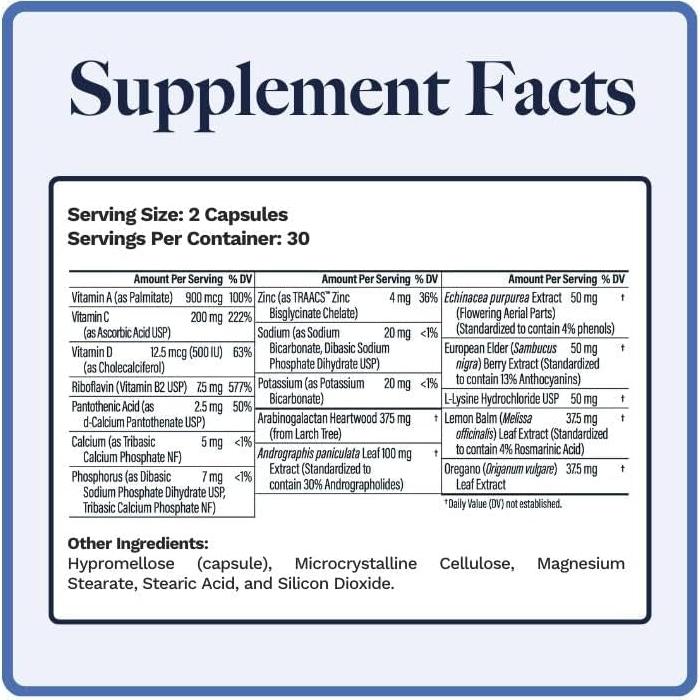 U-Mune Suplemento Inmunológico Utzy Naturals 60 Cápsulas