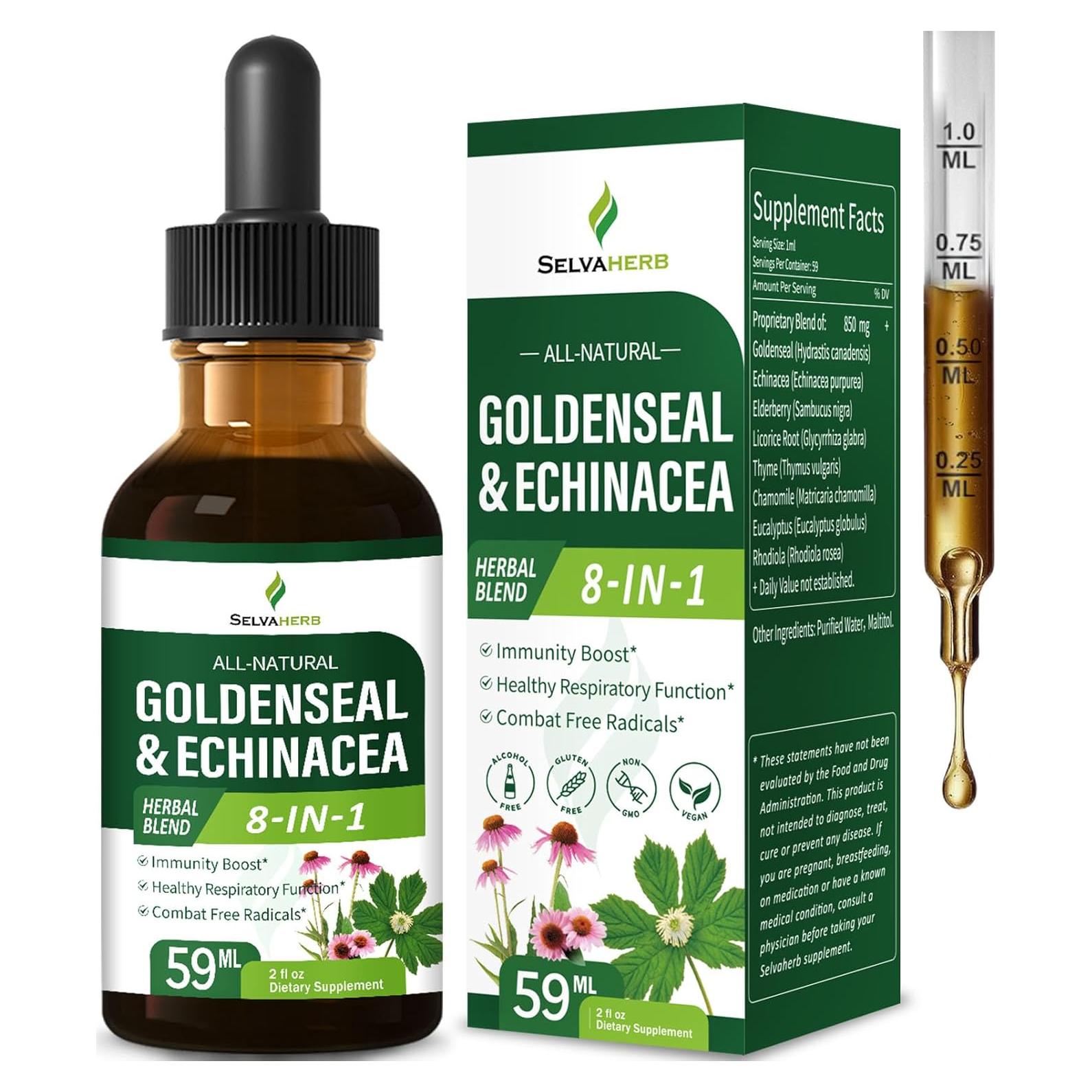 Gotas Inmunológicas Selvaherb 59ml - Goldenseal y Echinacea