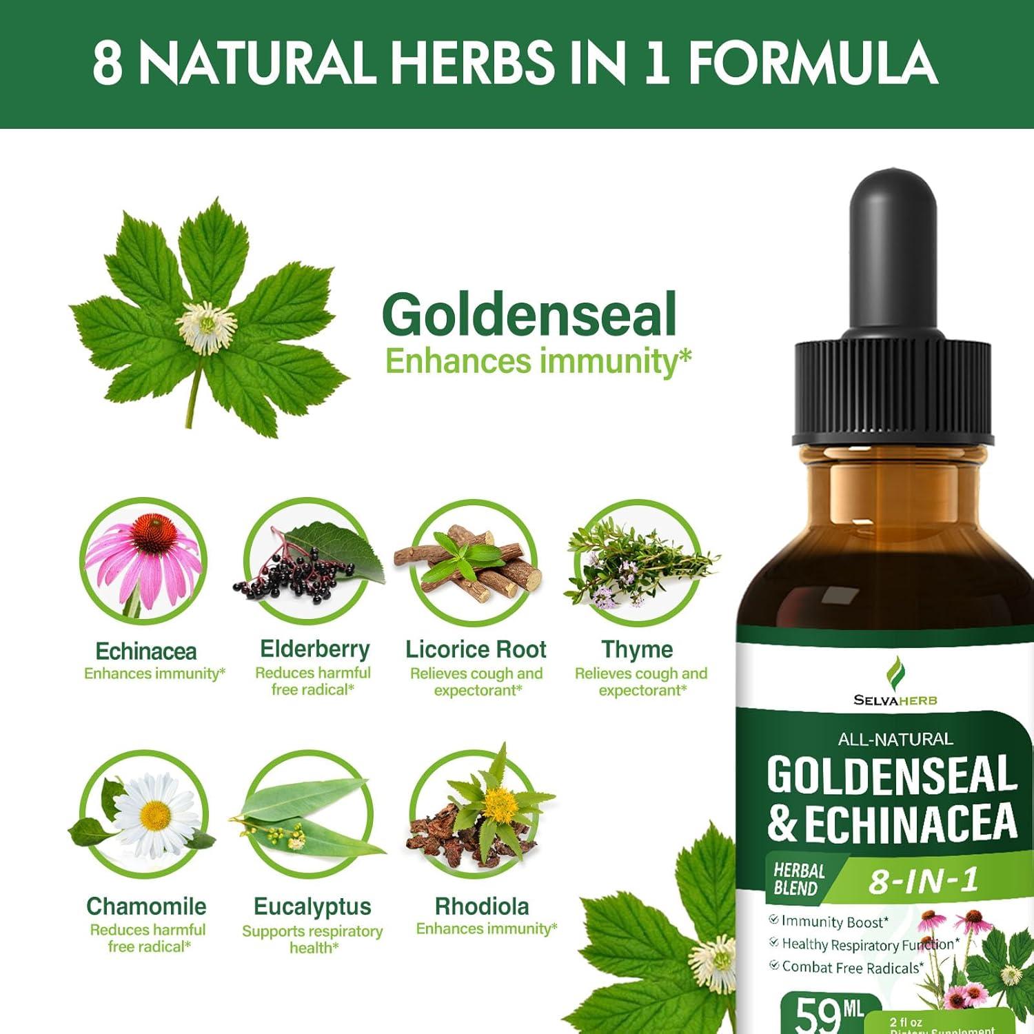 Gotas Inmunológicas Selvaherb 59ml - Goldenseal y Echinacea