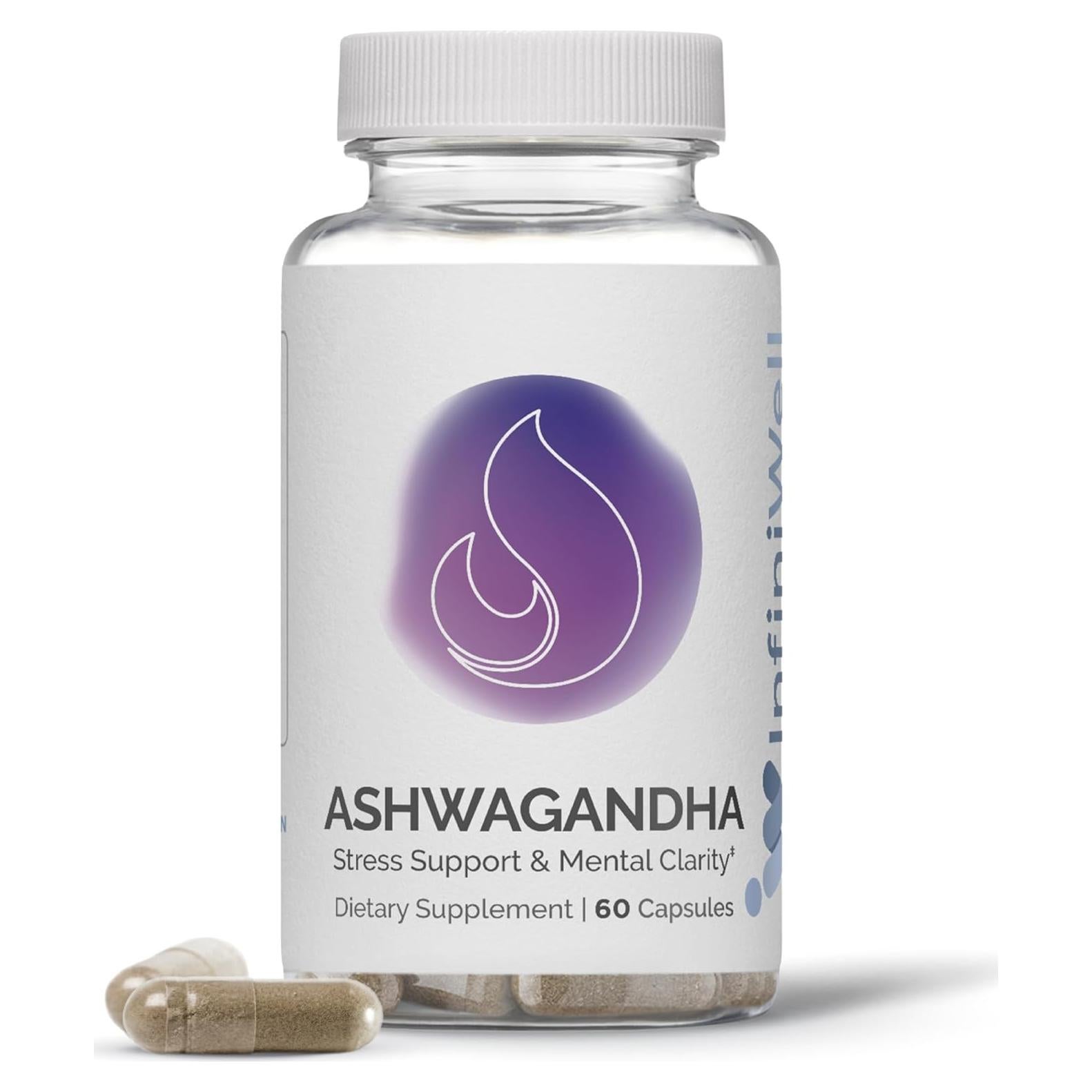 Suplemento de Ashwagandha InfiniWell 60 Cápsulas - Equilibrio Hormonal y Relajación