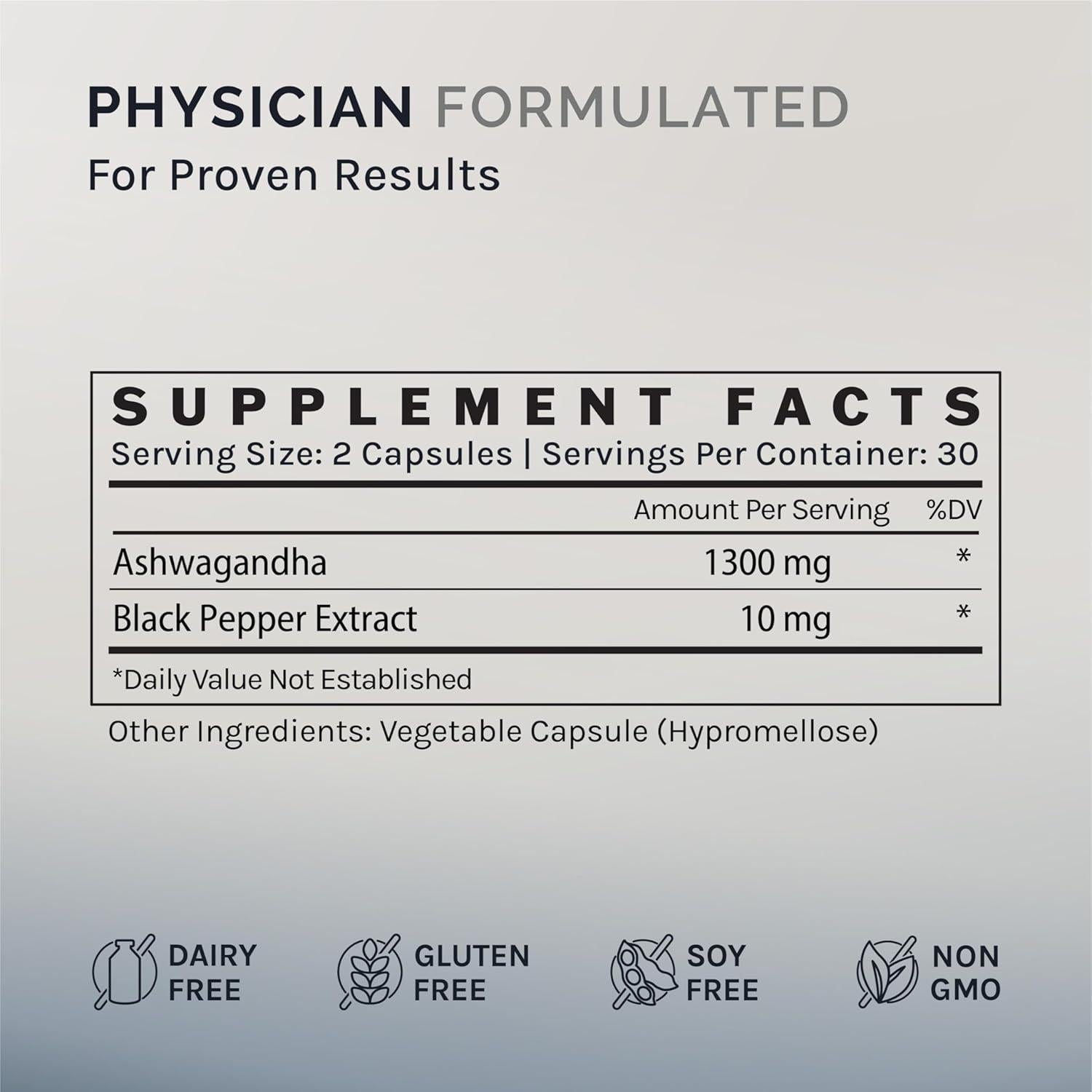 Suplemento de Ashwagandha InfiniWell 60 Cápsulas - Equilibrio Hormonal y Relajación