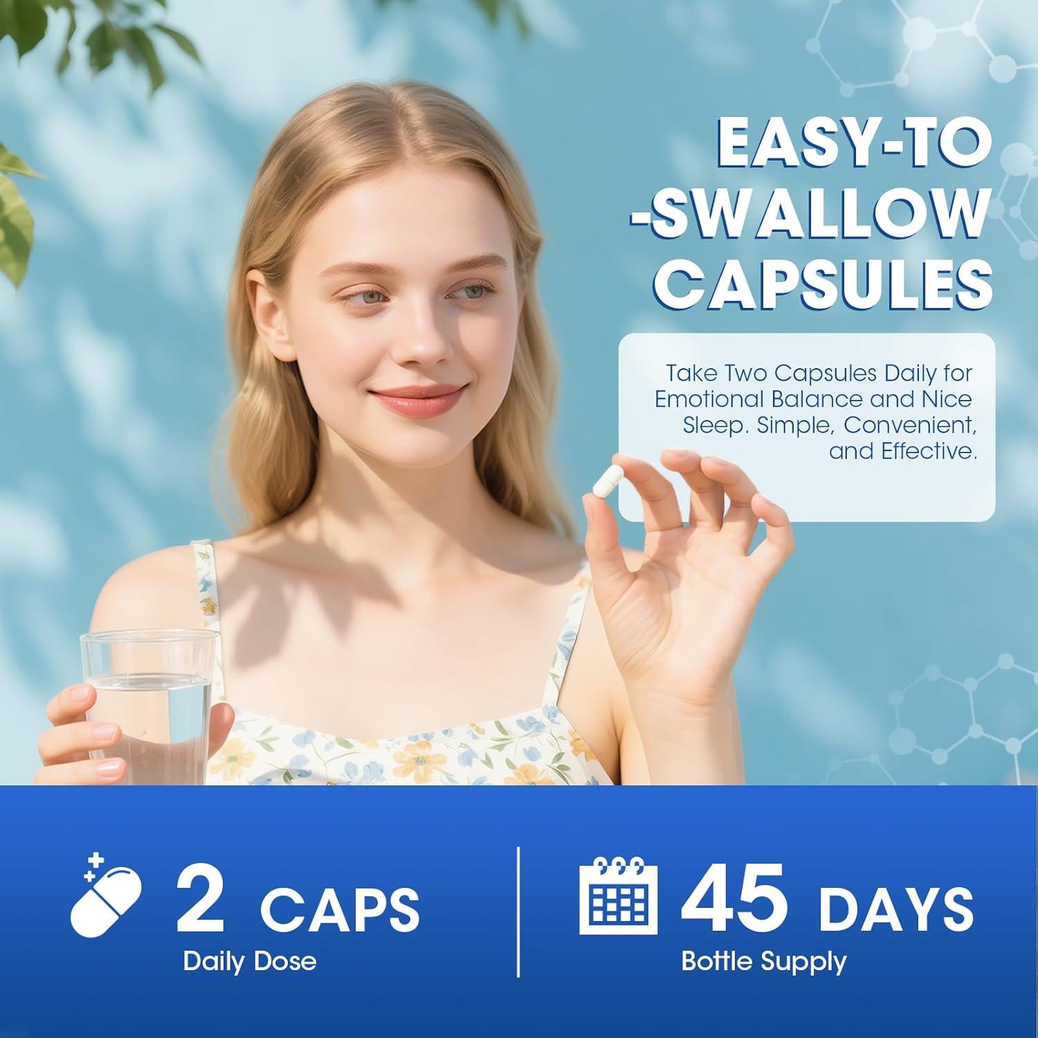 Suplemento Calmante GABA 750mg Lukaree - 90 Cápsulas