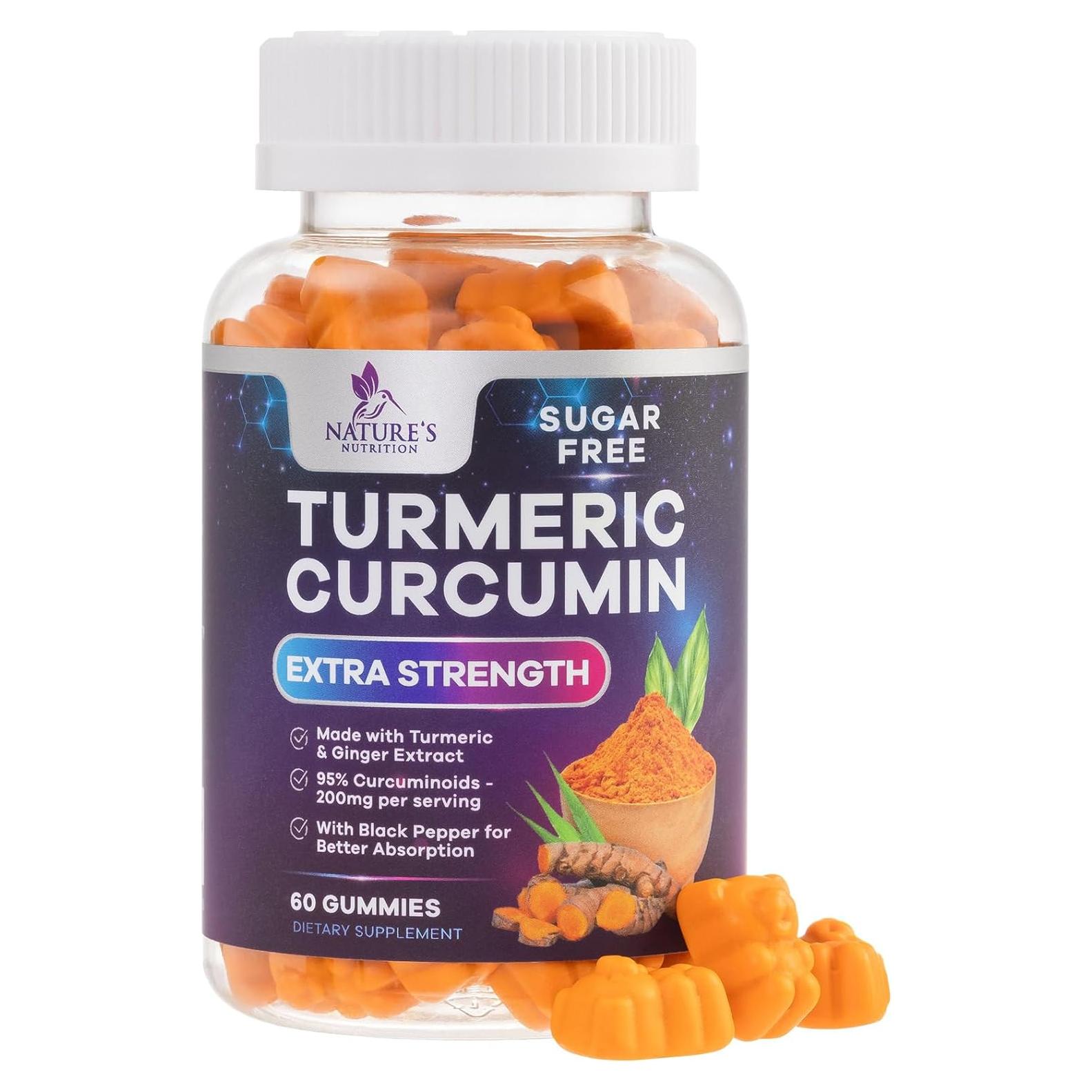 Gomitas de Cúrcuma y Curcumina Veganas - 120 Unidades