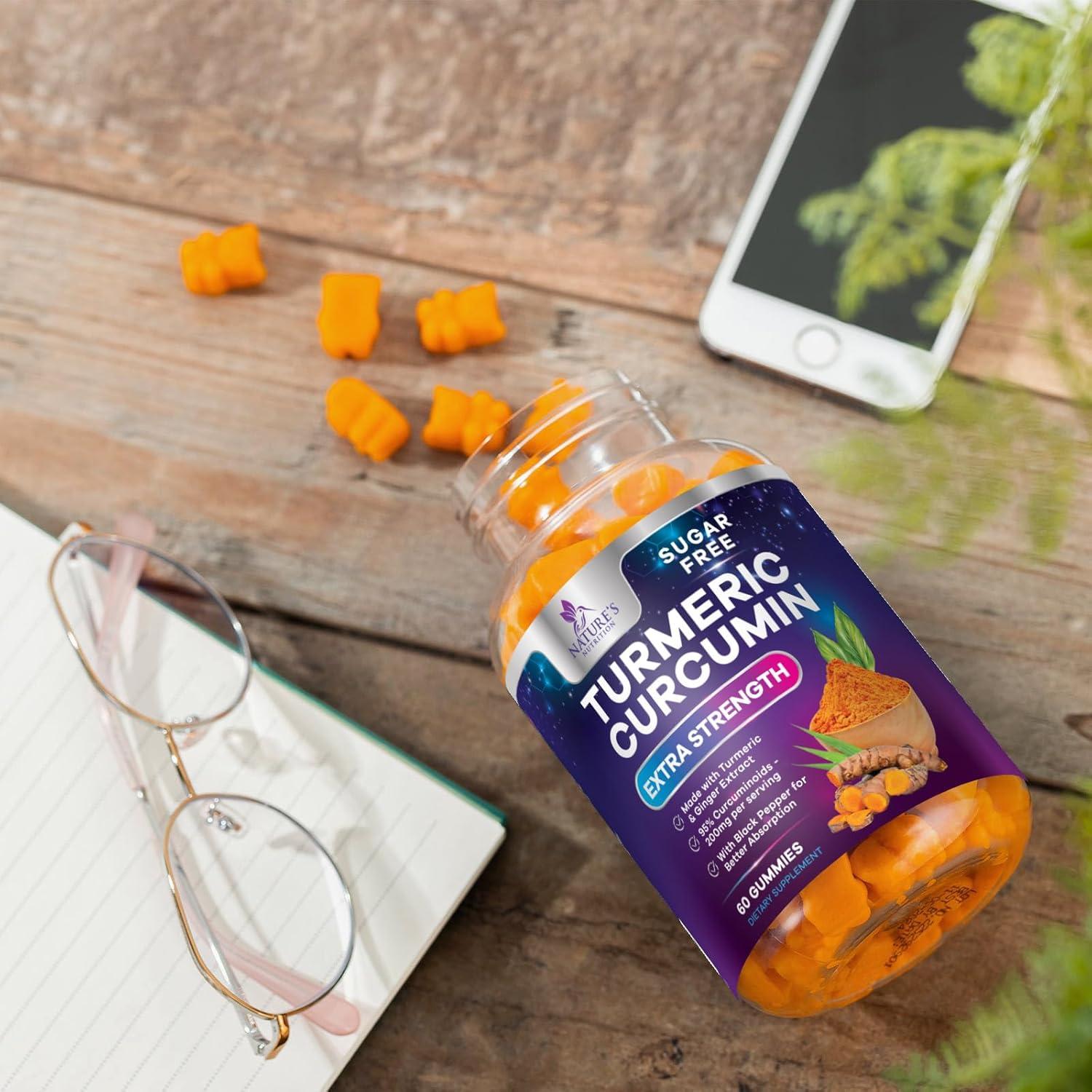 Gomitas de Cúrcuma y Curcumina Veganas - 120 Unidades