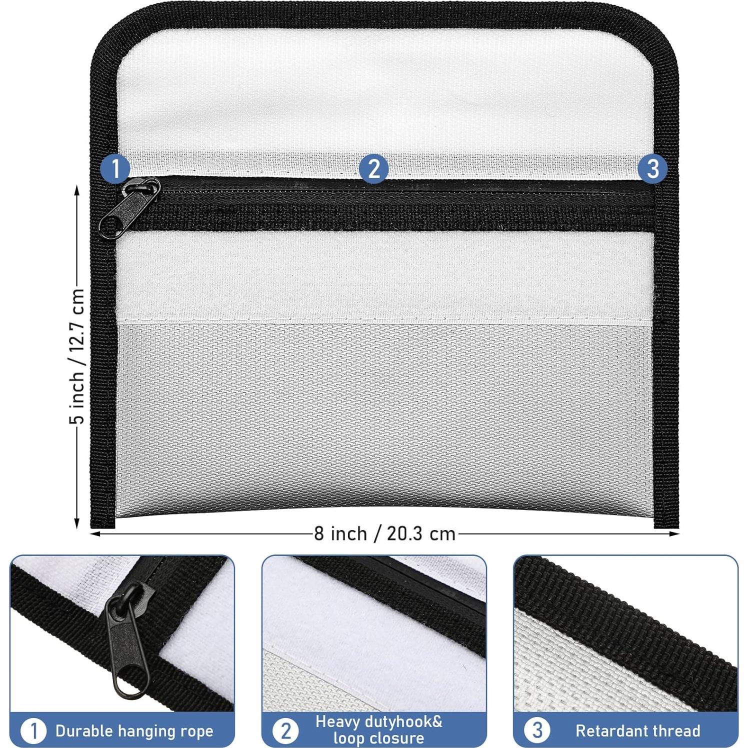 Leinuosen 6 Bolsas Ignífugas 20x12 cm Impermeables