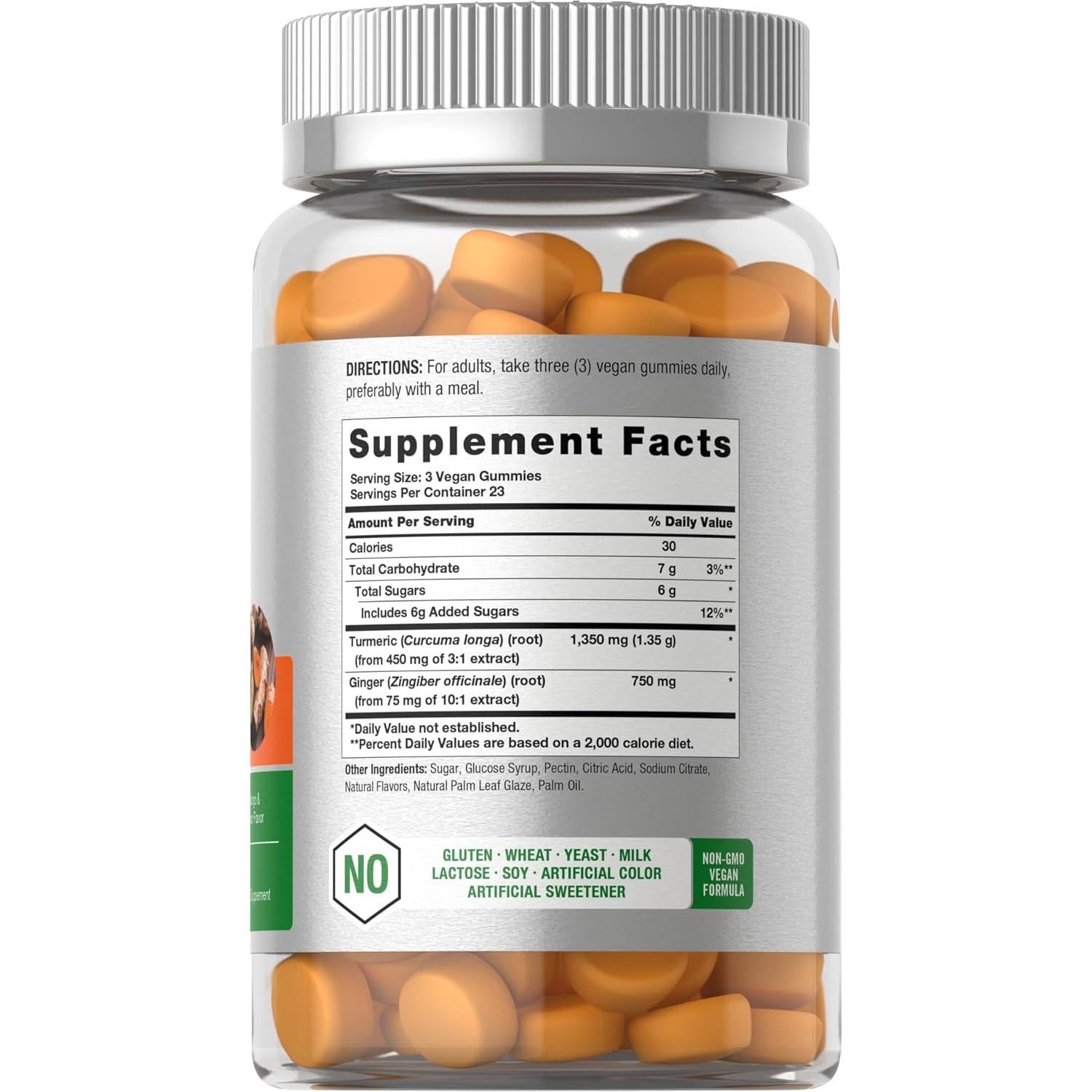 Gomitas de Cúrcuma Horbäach 70 Unidades Sabor Mango Durazno