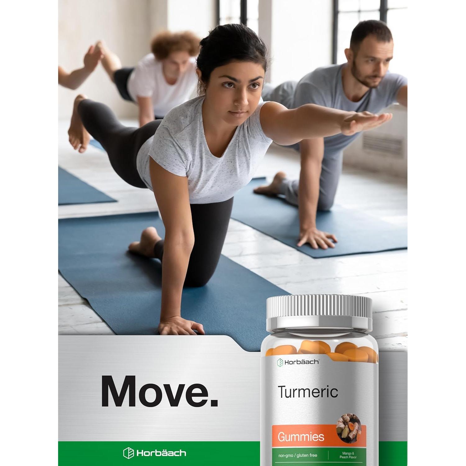 Gomitas de Cúrcuma Horbäach 70 Unidades Sabor Mango Durazno