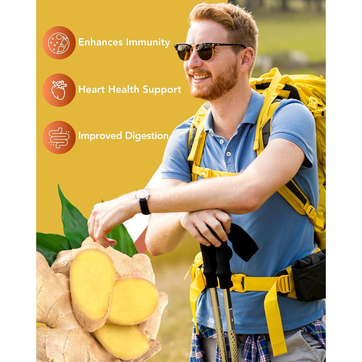 Cápsulas de Cúrcuma y Jengibre Orgánicas COGNITUNE 95% Curcuminoides