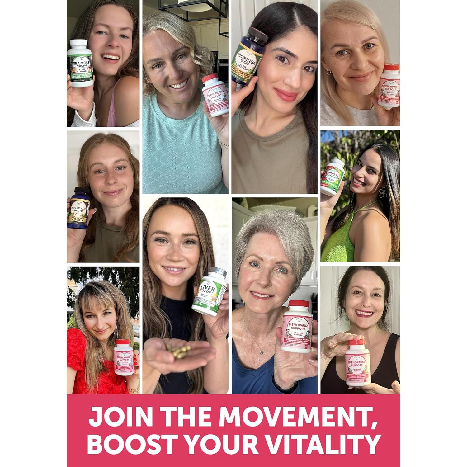 Suplemento Menopausia Lunakai 60 Cápsulas 13-en-1 Natural