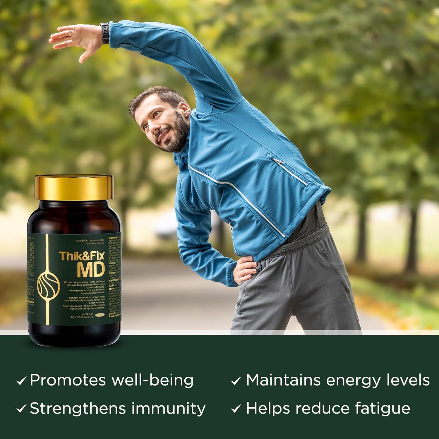 Suplemento Inmunológico Thik&Fix MD con Ginseng y Reishi 60 Gelatinas