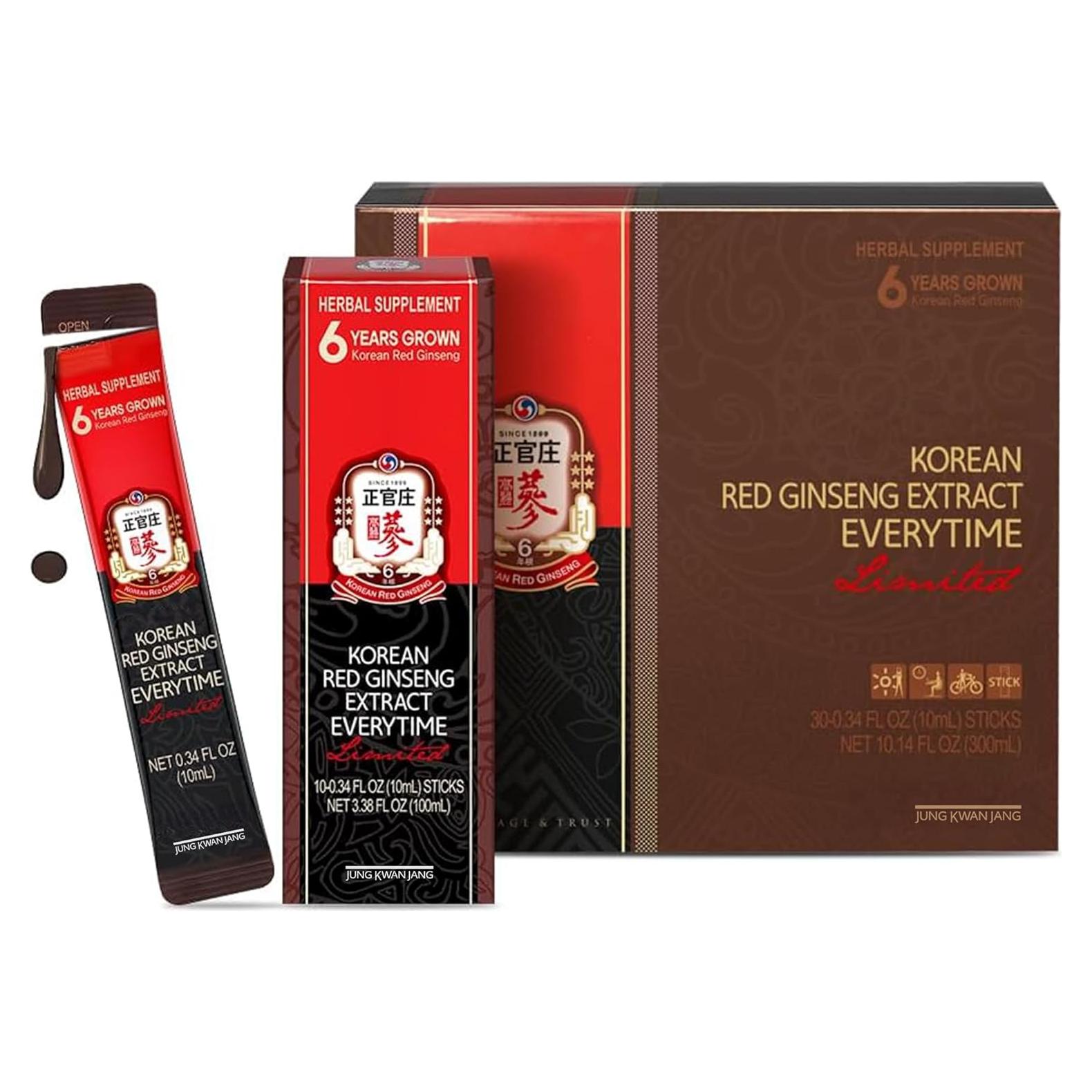 Extracto de Ginseng Rojo Coreano Everytime 3000mg - Suplemento Energético