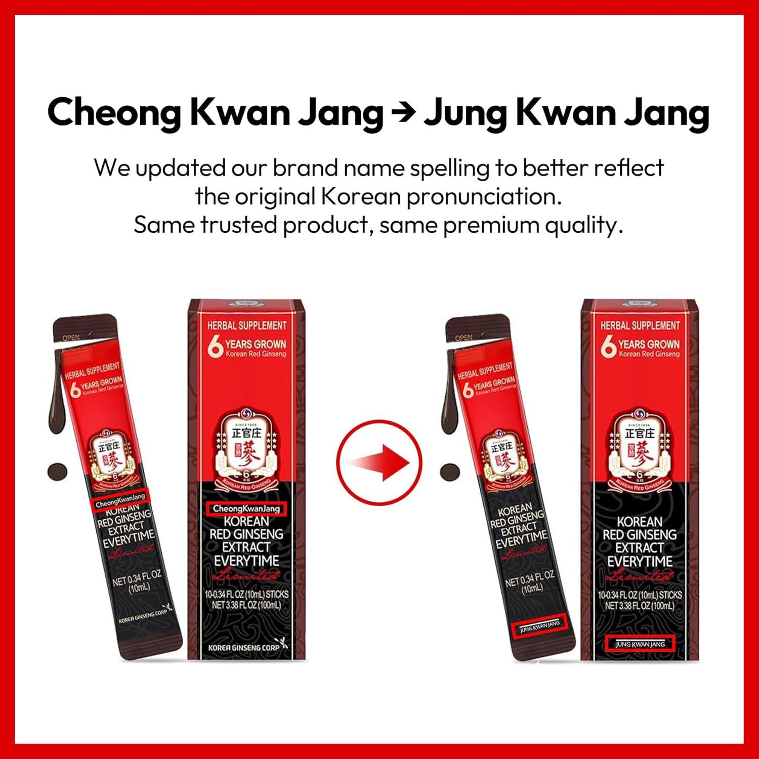 Extracto de Ginseng Rojo Coreano Everytime 3000mg - Suplemento Energético