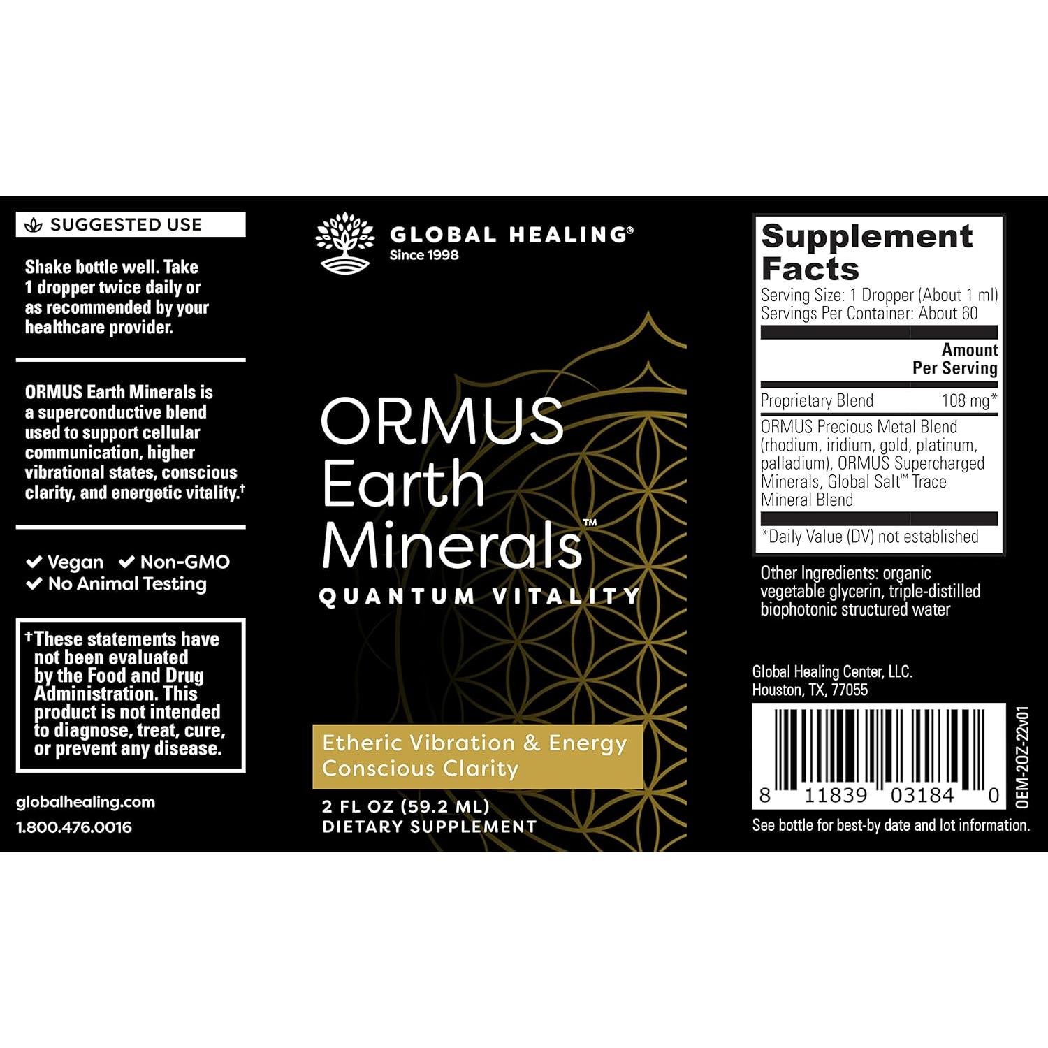 Minerales ORMUS Global Healing Center - Oro Líquido 60 ml