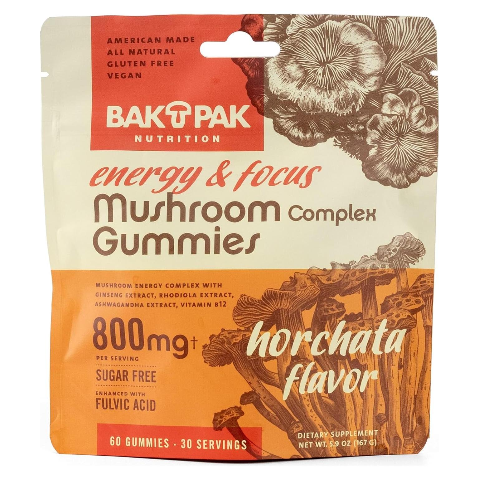 Gomitas Energéticas Sin Azúcar BakPak Nutrition 60 Unidades