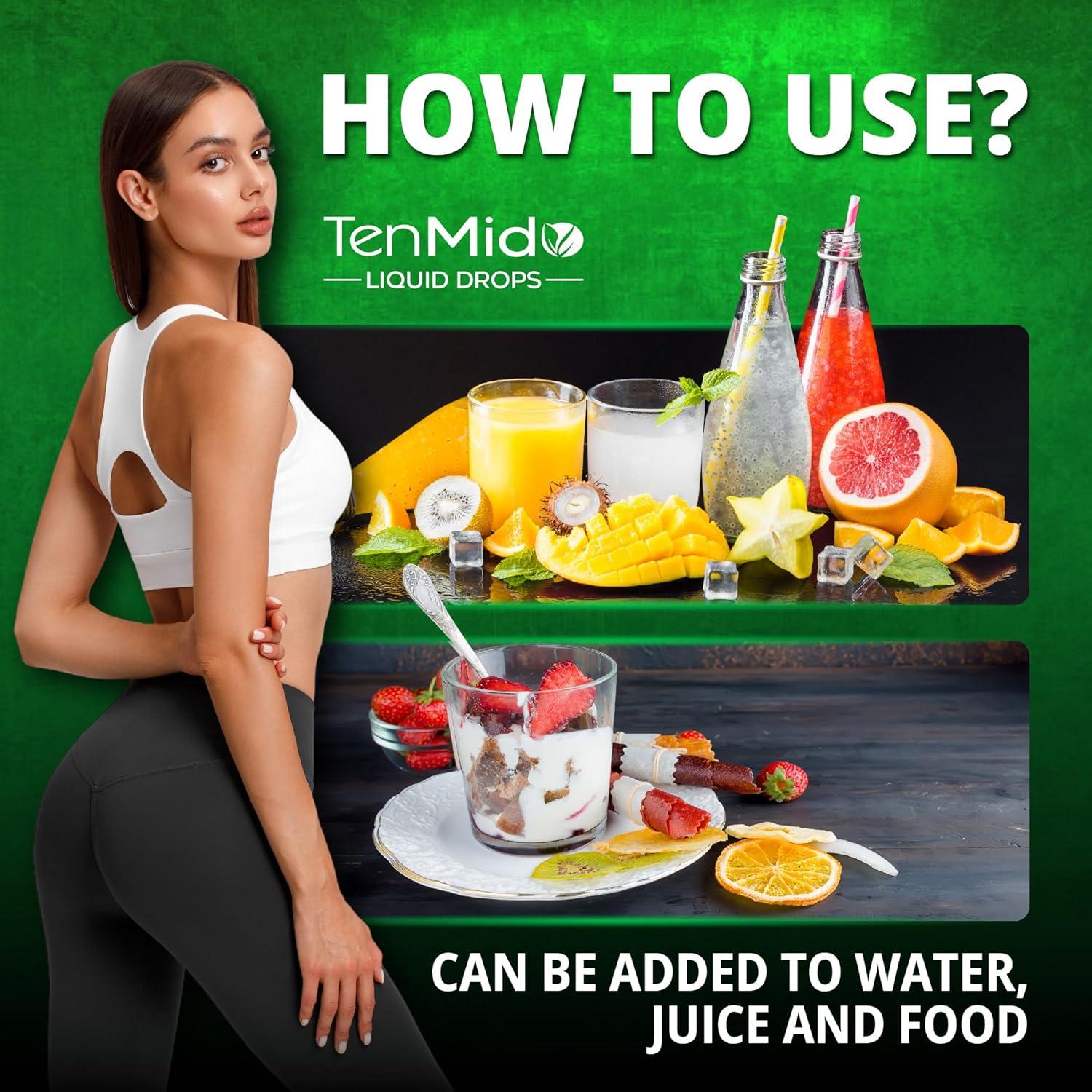 Gotas Líquidas de Maca 10en1 Tenmido - 30ml Suplemento Natural