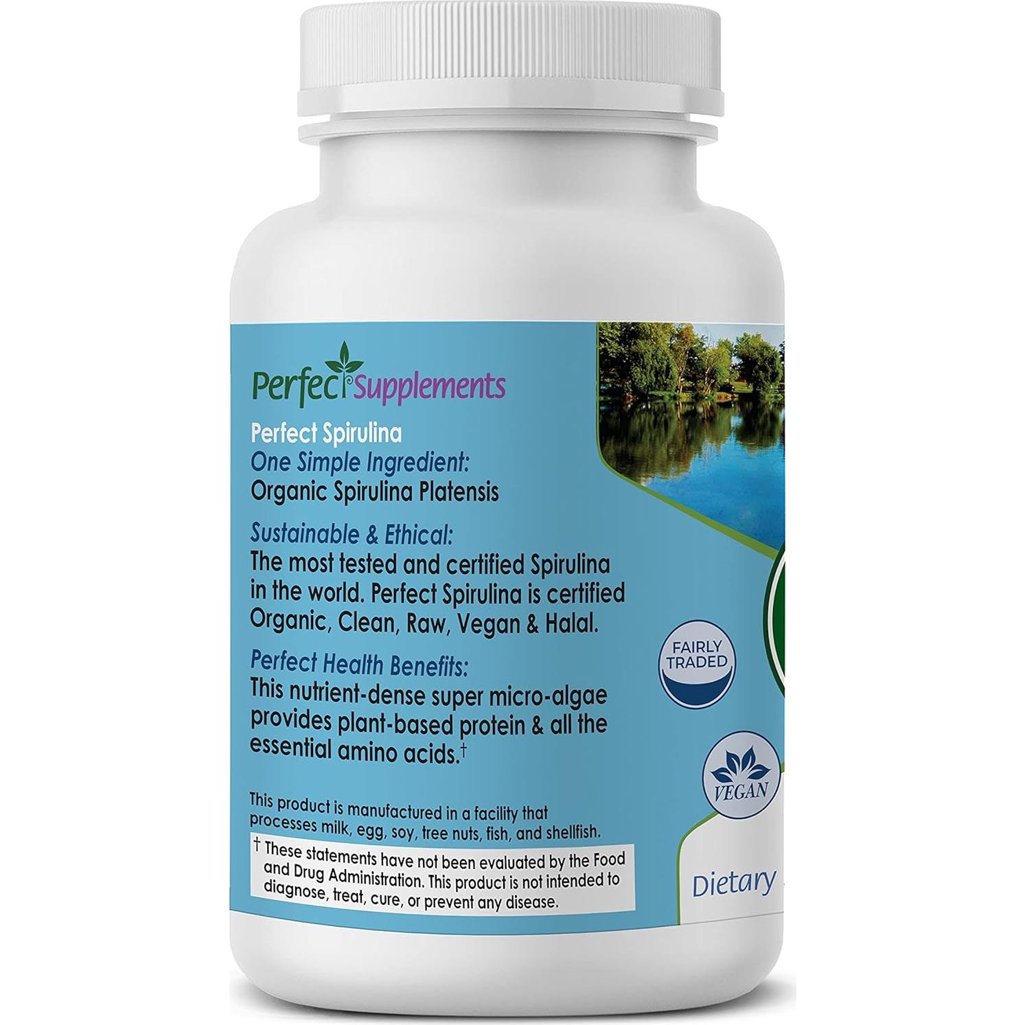 Espirulina Perfecta Suplementos Perfectos 120 Cápsulas Orgánicas