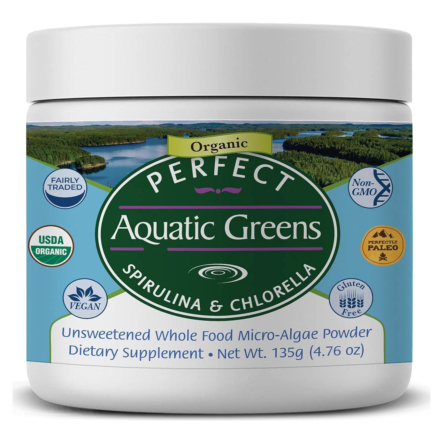 Suplemento de Espirulina Orgánica Perfect Supplements 134g - Vegano y Natural