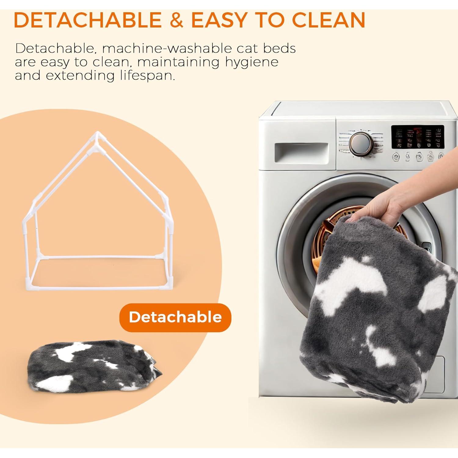 Casa Cueva para Gatos ComSaf - Refugio Lavable y Suave