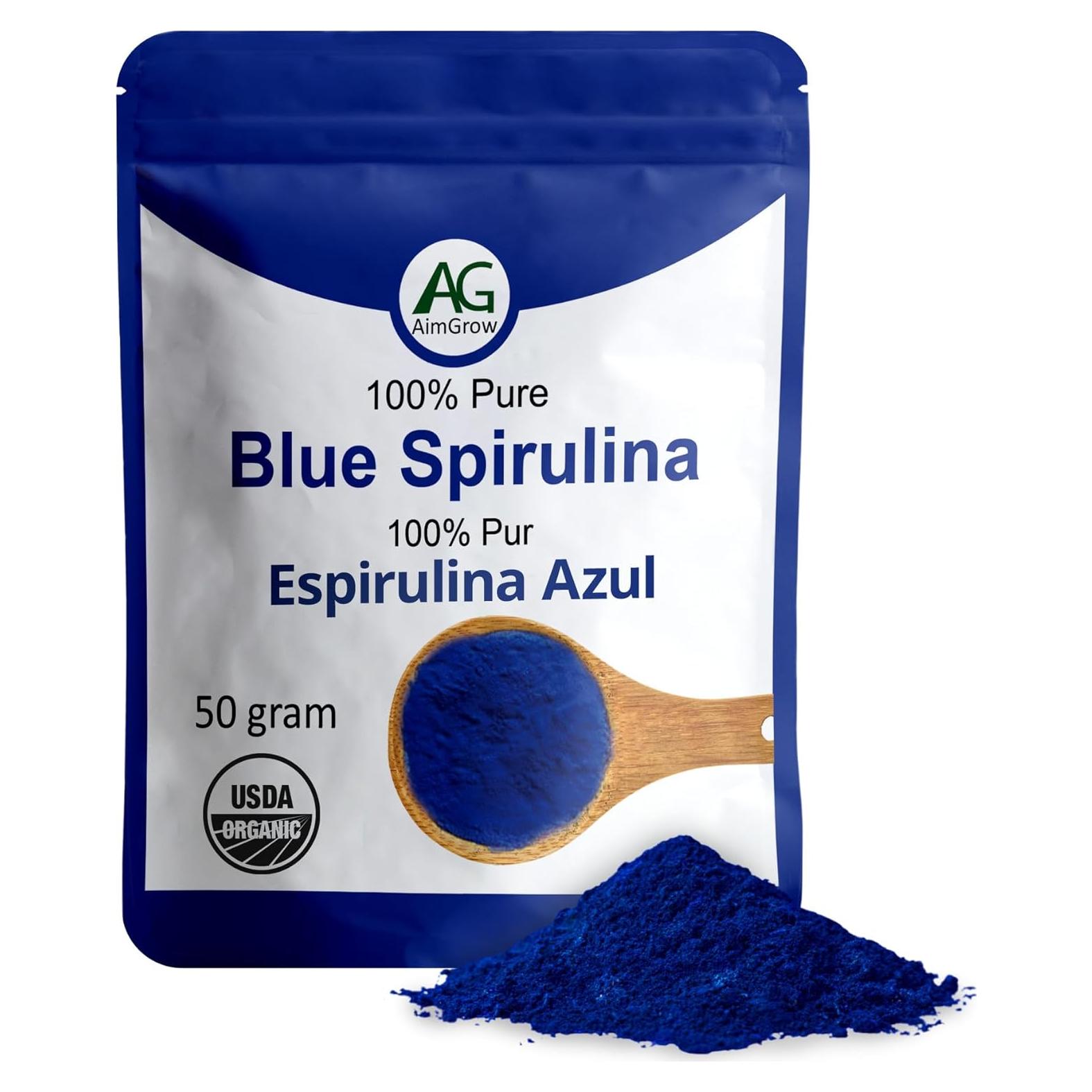 Polvo de Espinaca Azul AimGrow 50g - Antioxidante Natural