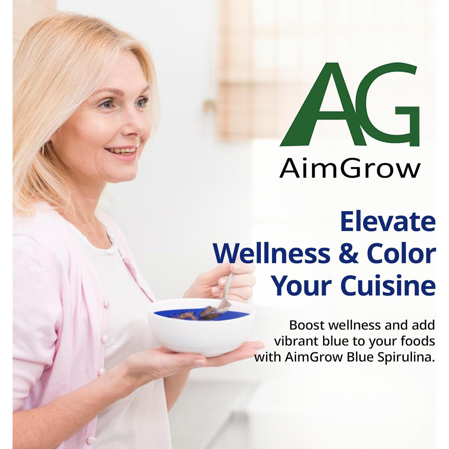 Polvo de Espinaca Azul AimGrow 50g - Antioxidante Natural