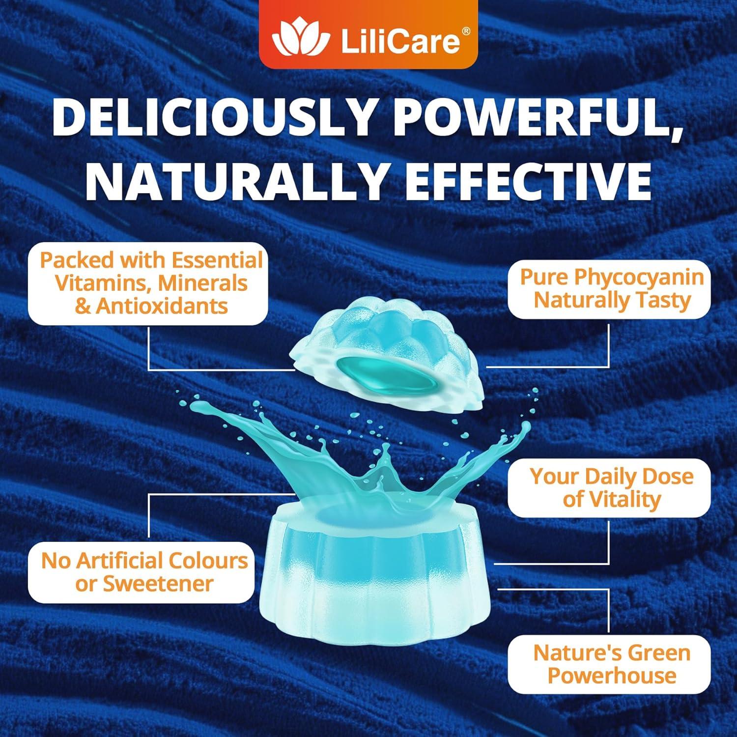 Gomitas de Espirulina y Chlorella LILICARE 60 Unidades Veganas