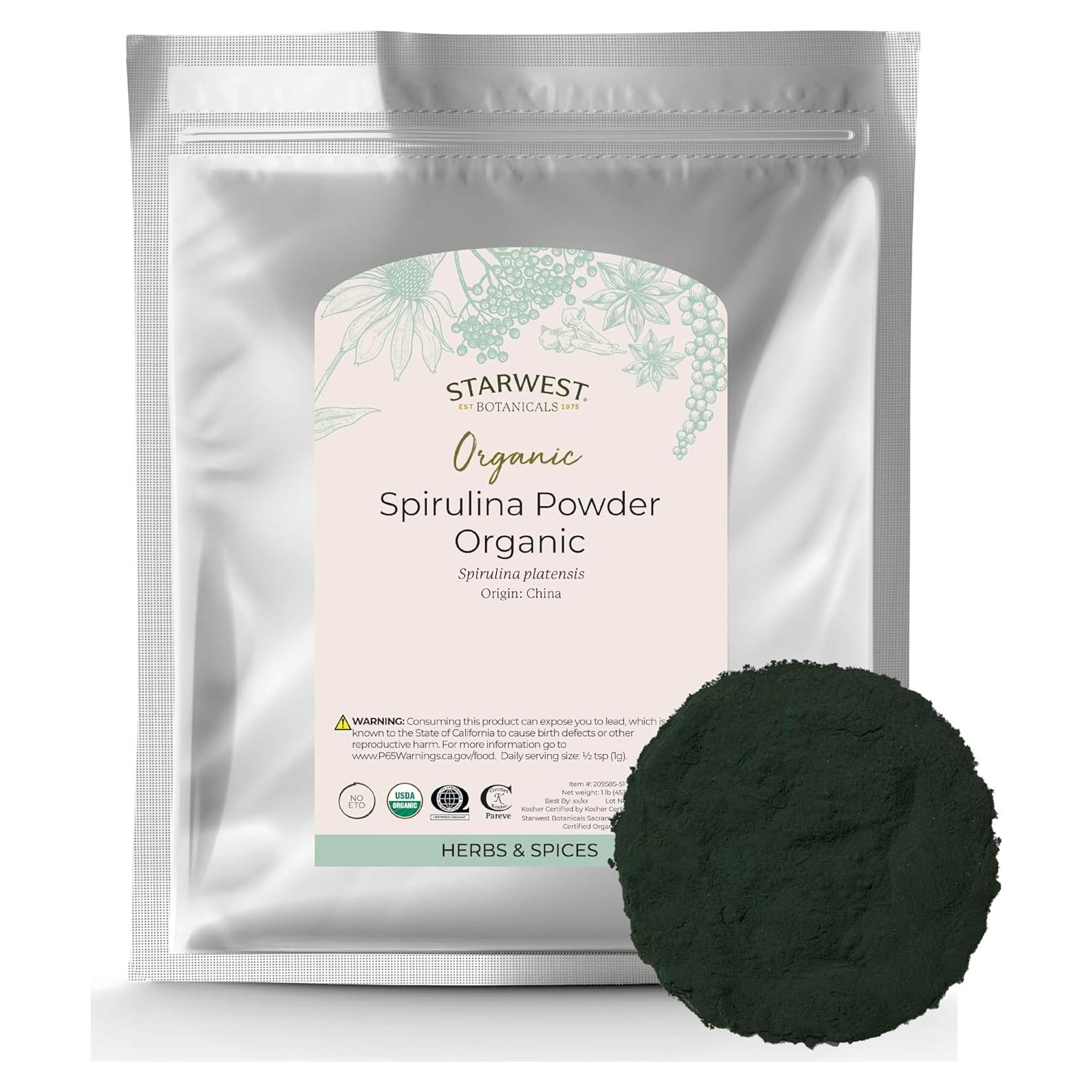Polvo de Espirulina Orgánica Starwest Botanicals 0.45 kg
