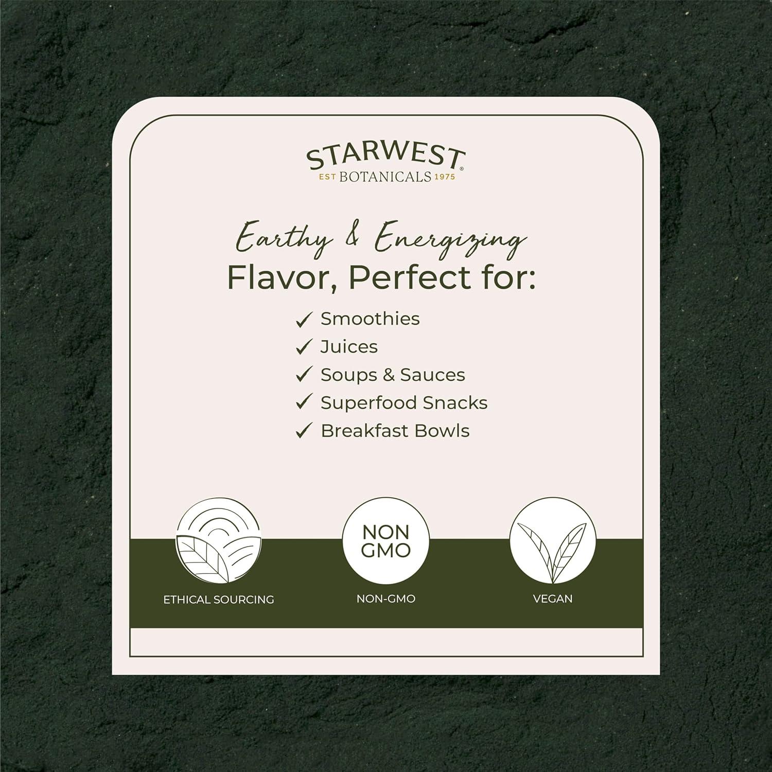 Polvo de Espirulina Orgánica Starwest Botanicals 0.45 kg