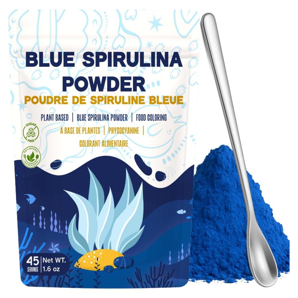 Polvo de Espirulina Azul Orgánica EquSym 45 g Colorante Natural