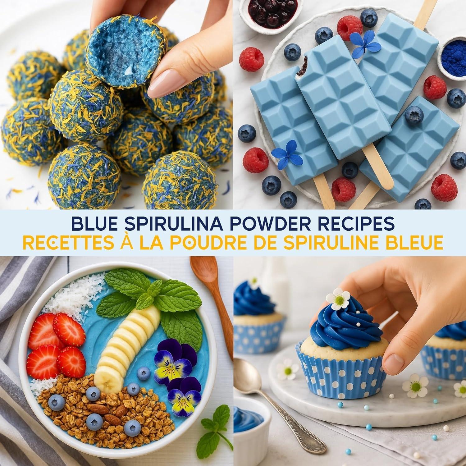 Polvo de Espirulina Azul Orgánica EquSym 45 g Colorante Natural