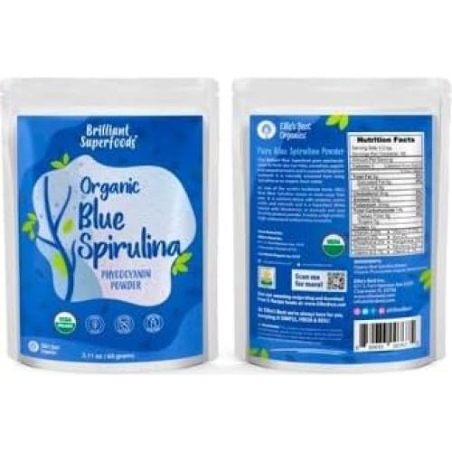 Suplemento Espirulina Azul Orgánica Ellie's Best 450g Vegano