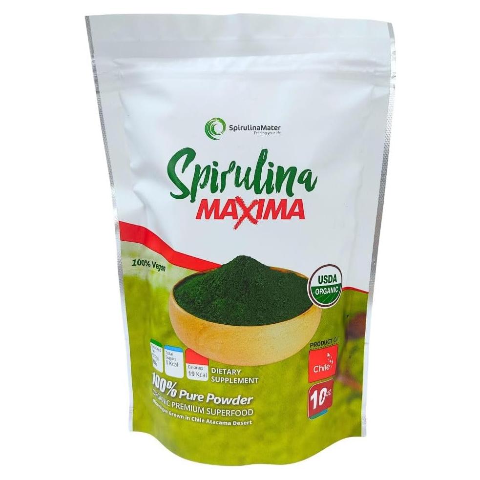 Polvo de Spirulina Orgánica 283.5 g - Spirulina Mater
