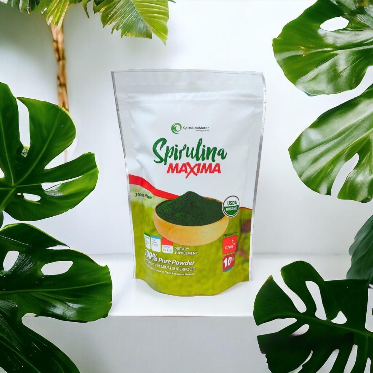 Polvo de Spirulina Orgánica 283.5 g - Spirulina Mater