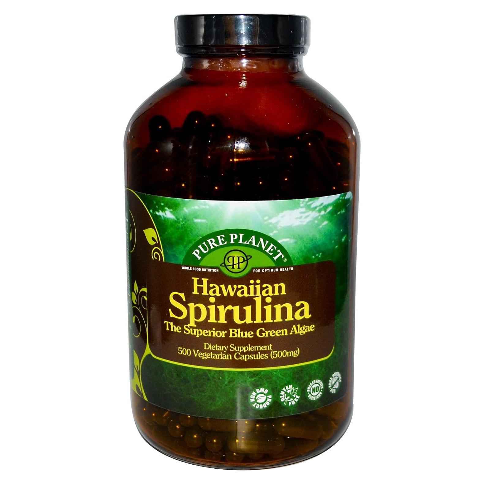 Espirulina 500mg Pure Planet - 500 Cápsulas Vegetarianas