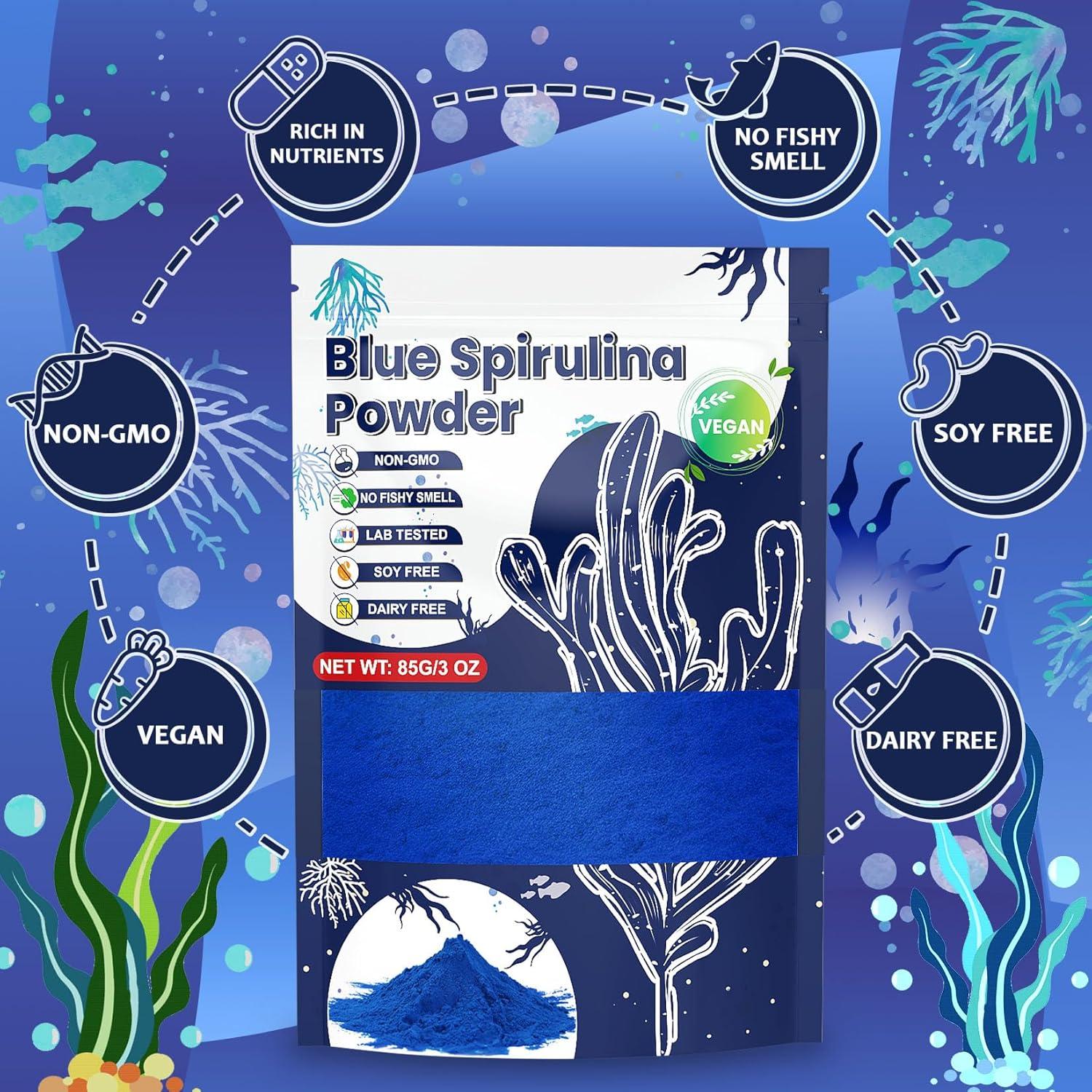 Polvo de Espirulina Azul IMakArt 85g Colorante Natural